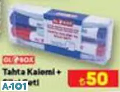 GLOBOX TAHTA KALEMİ+SİLGİ SETİ